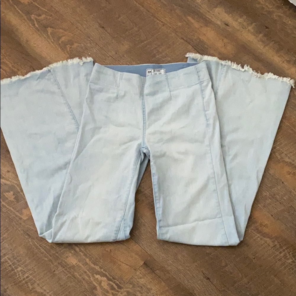 COPY - Light wash wide leg free people jeans